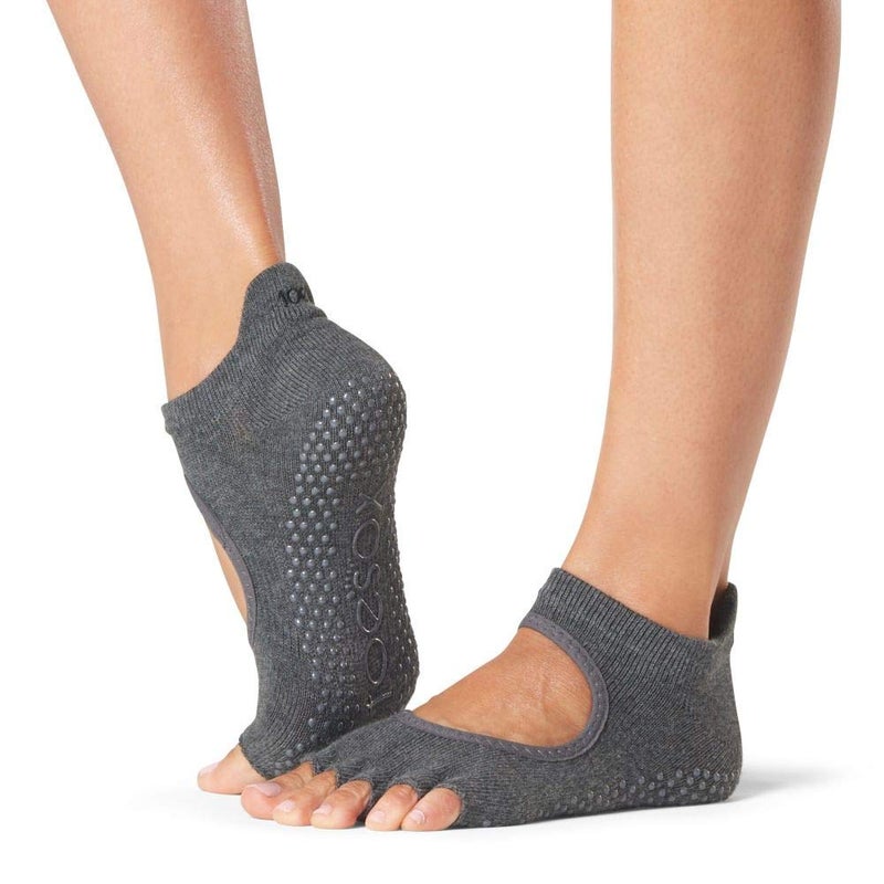 toesox Women's Bellarina Open Toe Socks with Grips, Non-Slip Half Toe Grip Socks, Yoga, Pilates, Barre, Dance - Image 1